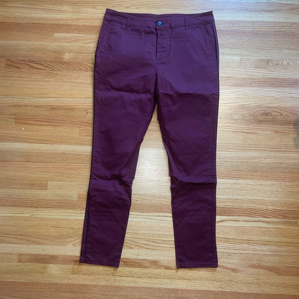 ASOS Burgundy Chino Pants